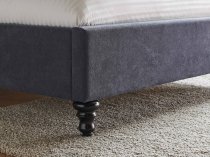 Vino bedstead in dark grey fabric