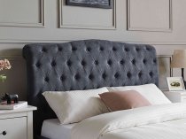 Vino bedstead in dark grey fabric